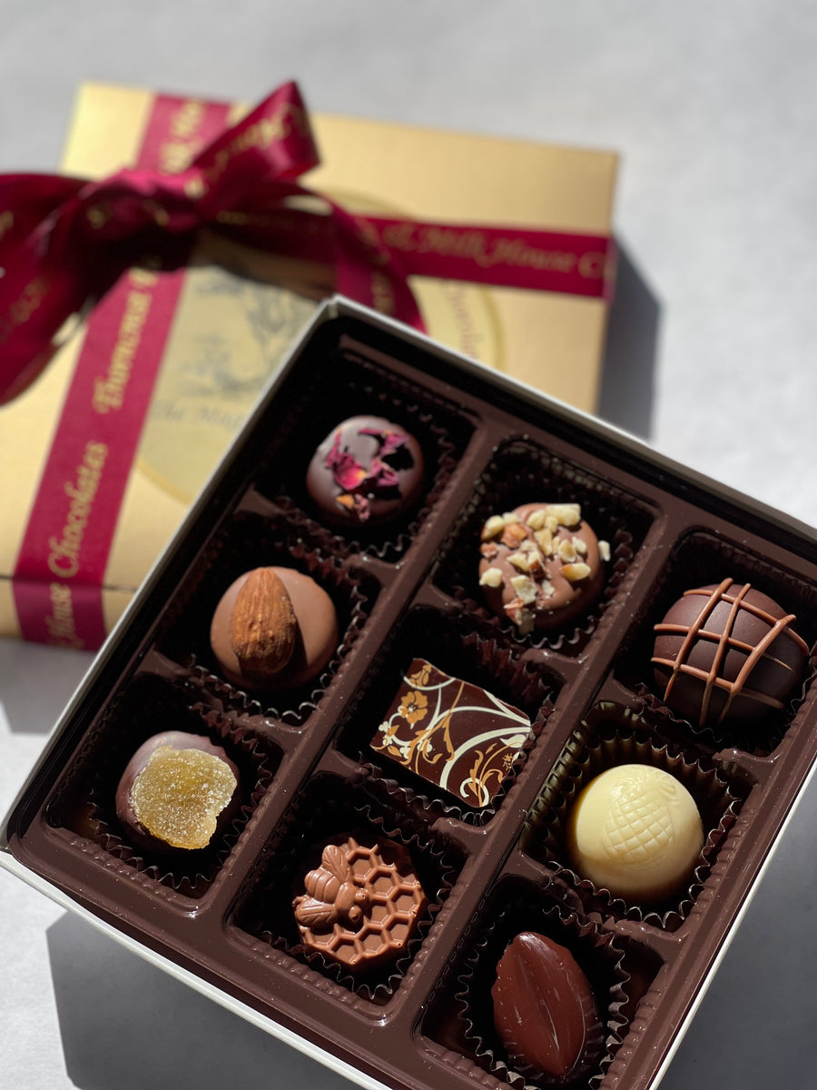 The Scrumptious Nine Chocolate Box – Thorncrest Farm, LLC & Milk House  Chocolates