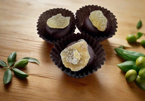 Black Pepper Dark Chocolate Truffle with Candied Ginger